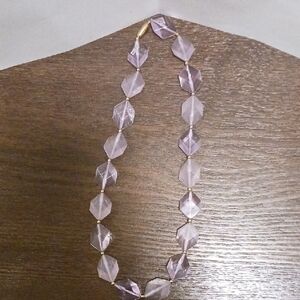 Vintage Avon Purple Cube & Gold Bead Necklace